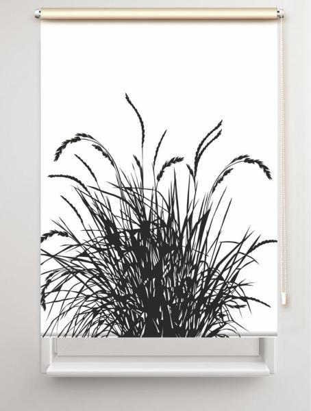 Rollo Reed24 black blanco, Rollo, Motivrollo, Rollo mit Druck, Fotorollo, bedrucktes Rollo, Fensterrollo,verdunkelndes Rollo, Sonnenschutz Rollo